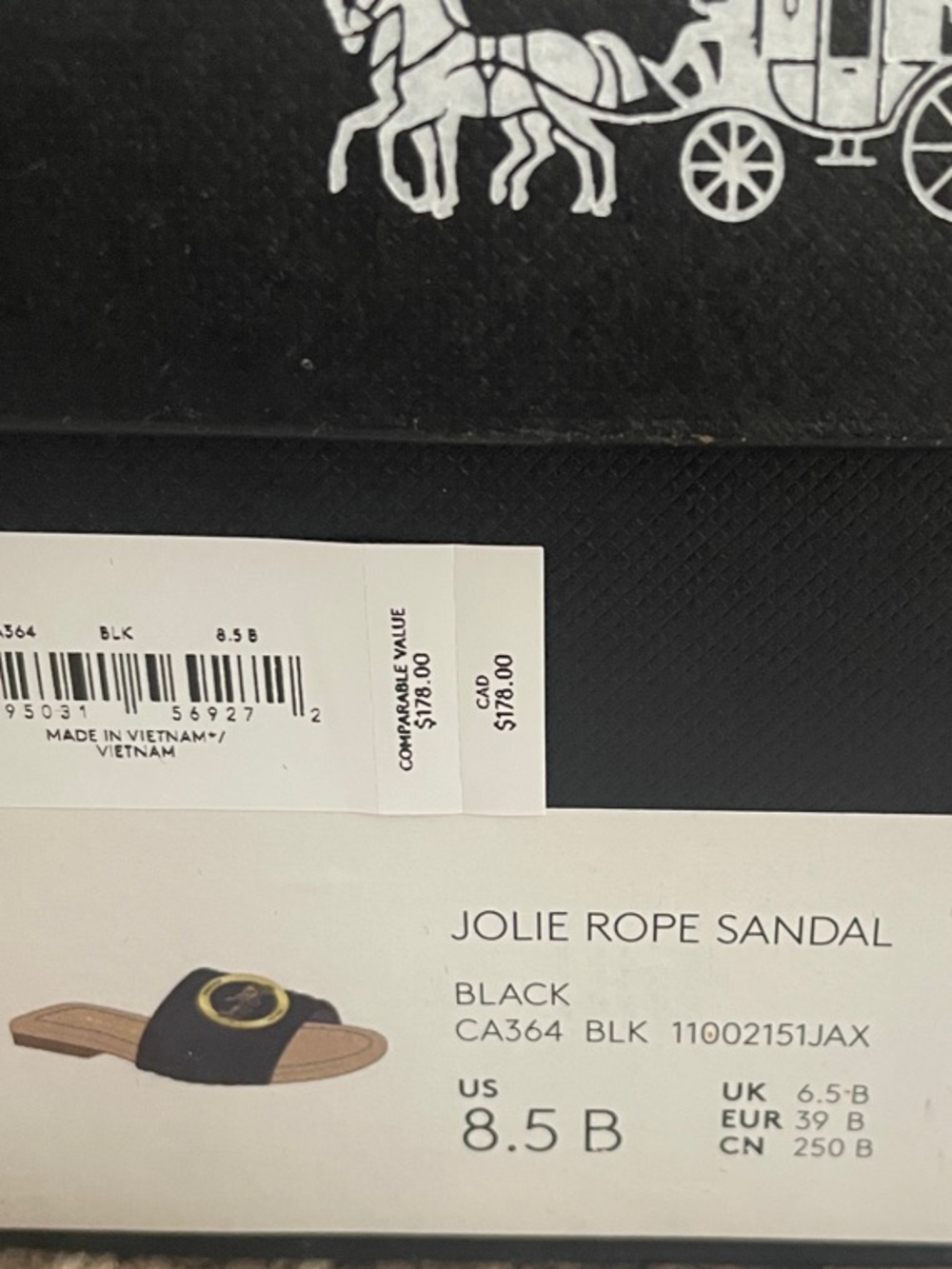 Coach Black Box with Gold Logo